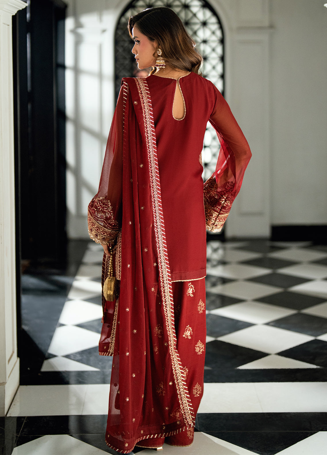 Sahane | Maison D'or Collection | CT 27009 Rue - Luxury Dress - available at Maria Faisal in UK and USA.