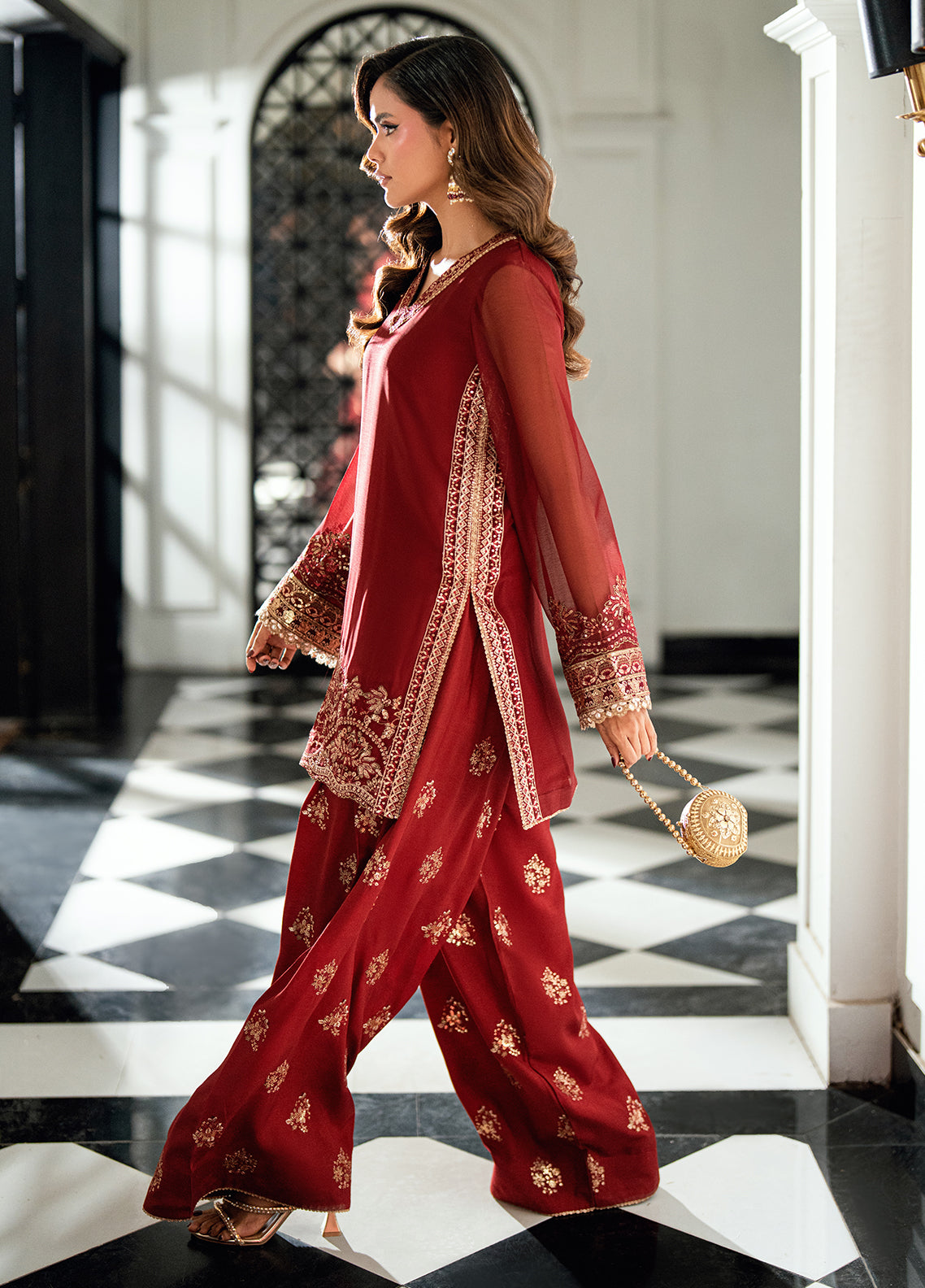 Sahane | Maison D'or Collection | CT 27009 Rue - Luxury Dress - available at Maria Faisal in UK and USA.