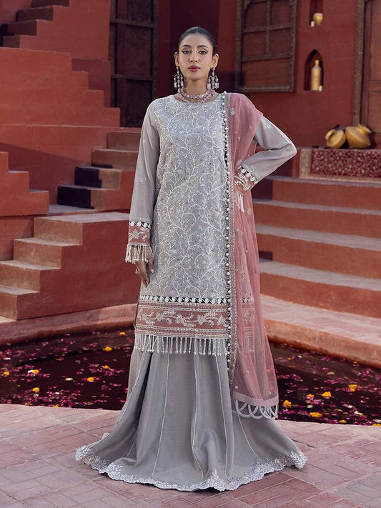 Salitex | Signature Festive Chiffon | JI014 by Maria Faisal - Registered Vendor of : Salitex - type : Ladies Clothes - 100% original wedding dresses