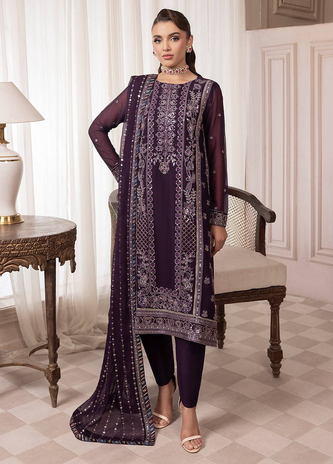 Sahane | Elyssa Festive Chiffon | CT-19006 Mure - ELYSSA by Maria Faisal - Registered Vendor of : Sahane - type : Ladies Clothes - 100% original wedding dresses