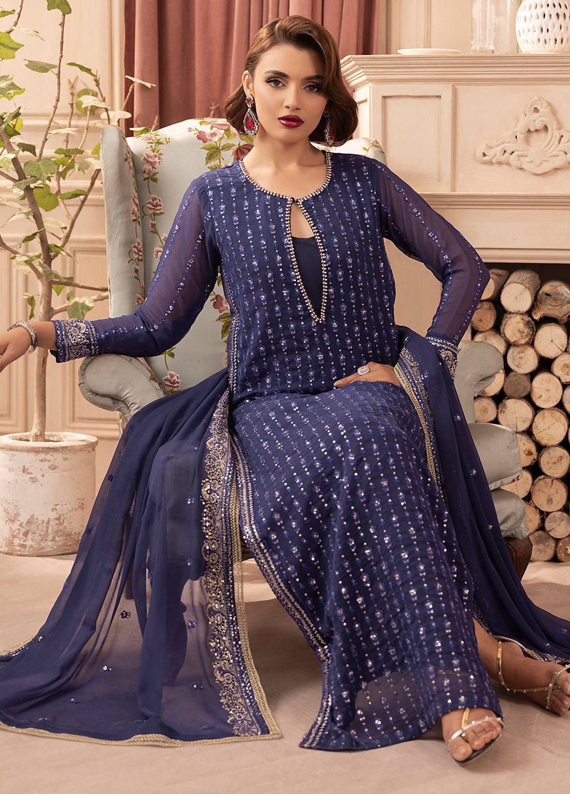 Sahane | Elyssa Festive Chiffon | CT-19002 Elle - ELYSSA by Maria Faisal - Registered Vendor of : Sahane - type : Ladies Clothes - 100% original wedding dresses