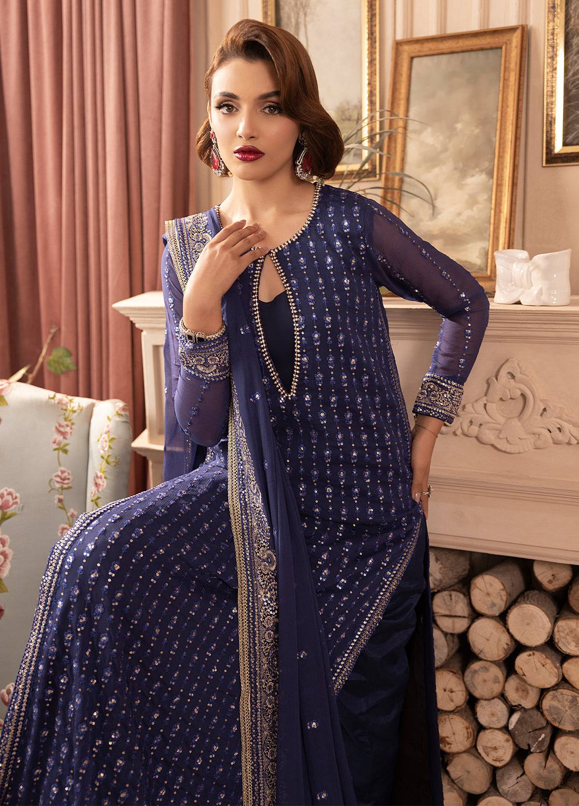 Sahane | Elyssa Festive Chiffon | CT-19002 Elle - ELYSSA by Maria Faisal - Registered Vendor of : Sahane - type : Ladies Clothes - 100% original wedding dresses