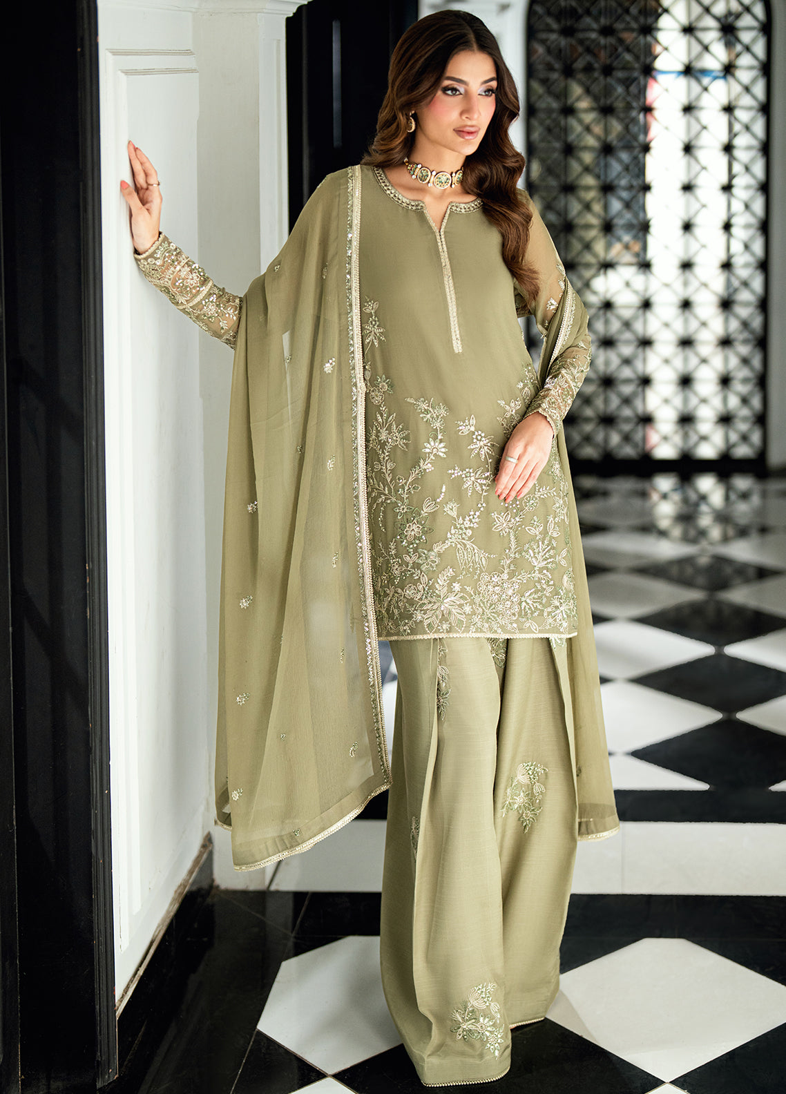 Sahane | Maison D'or Collection | CT 27003 Chelye - Luxury Dress - available at Maria Faisal in UK and USA.