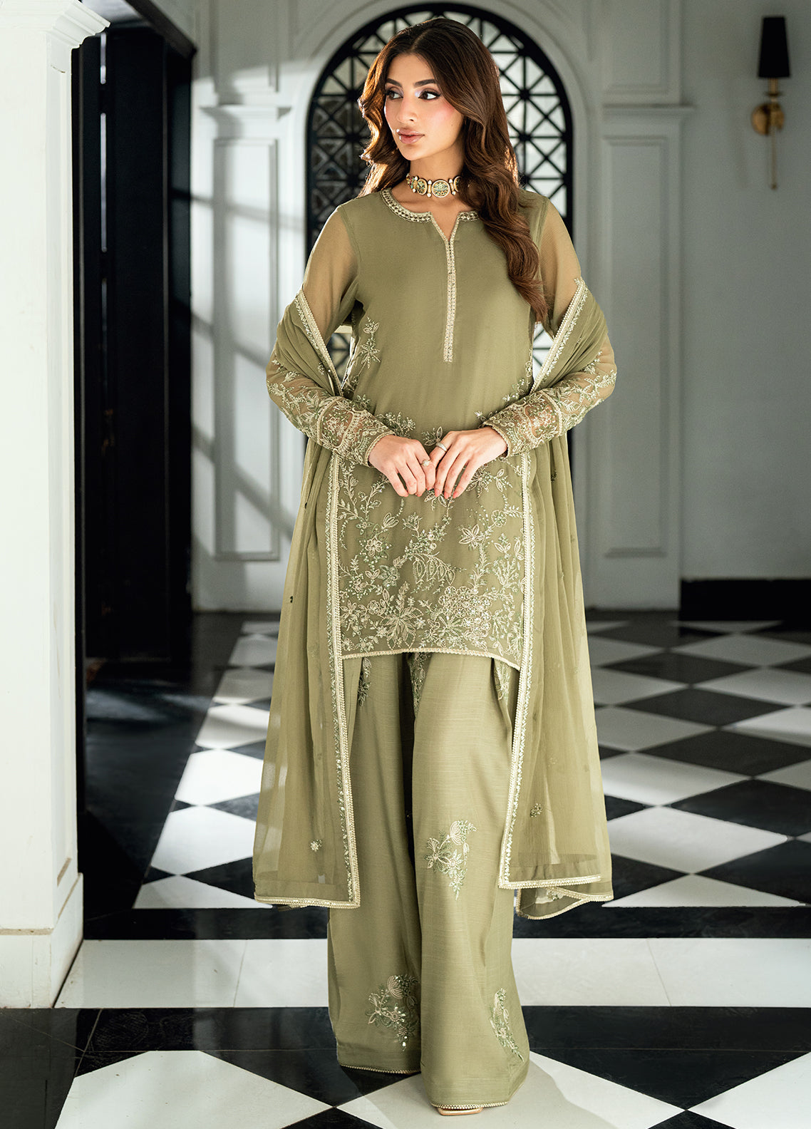 Sahane | Maison D'or Collection | CT 27003 Chelye - Luxury Dress - available at Maria Faisal in UK and USA.
