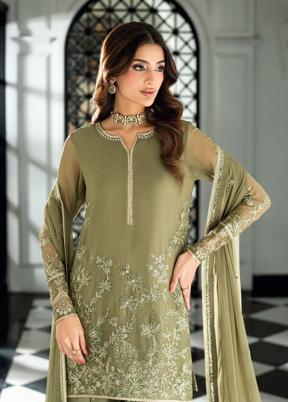 Sahane | Maison D'or Collection | CT 27003 Chelye - Luxury Dress - available at Maria Faisal in UK and USA.