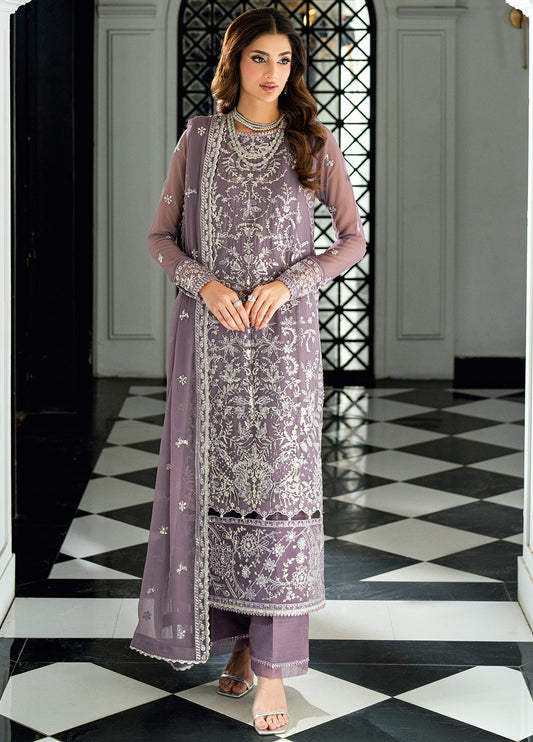 Sahane | Maison D'or Collection | CT 27001 Periwinkle - Luxury Dress - available at Maria Faisal in UK and USA.