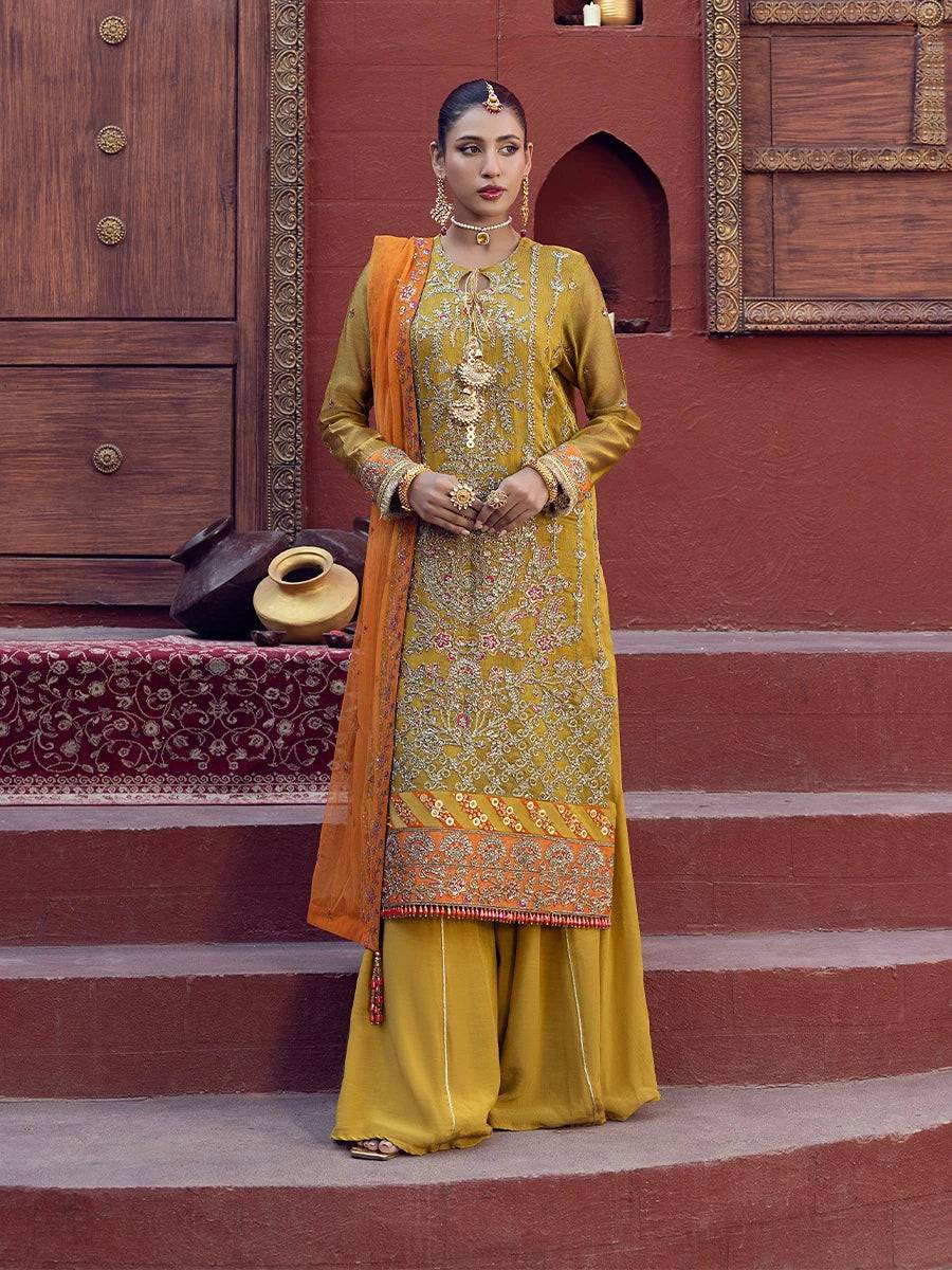 Salitex | Signature Festive Chiffon | JI023 by Maria Faisal - Registered Vendor of : Salitex - type : Ladies Clothes - 100% original wedding dresses