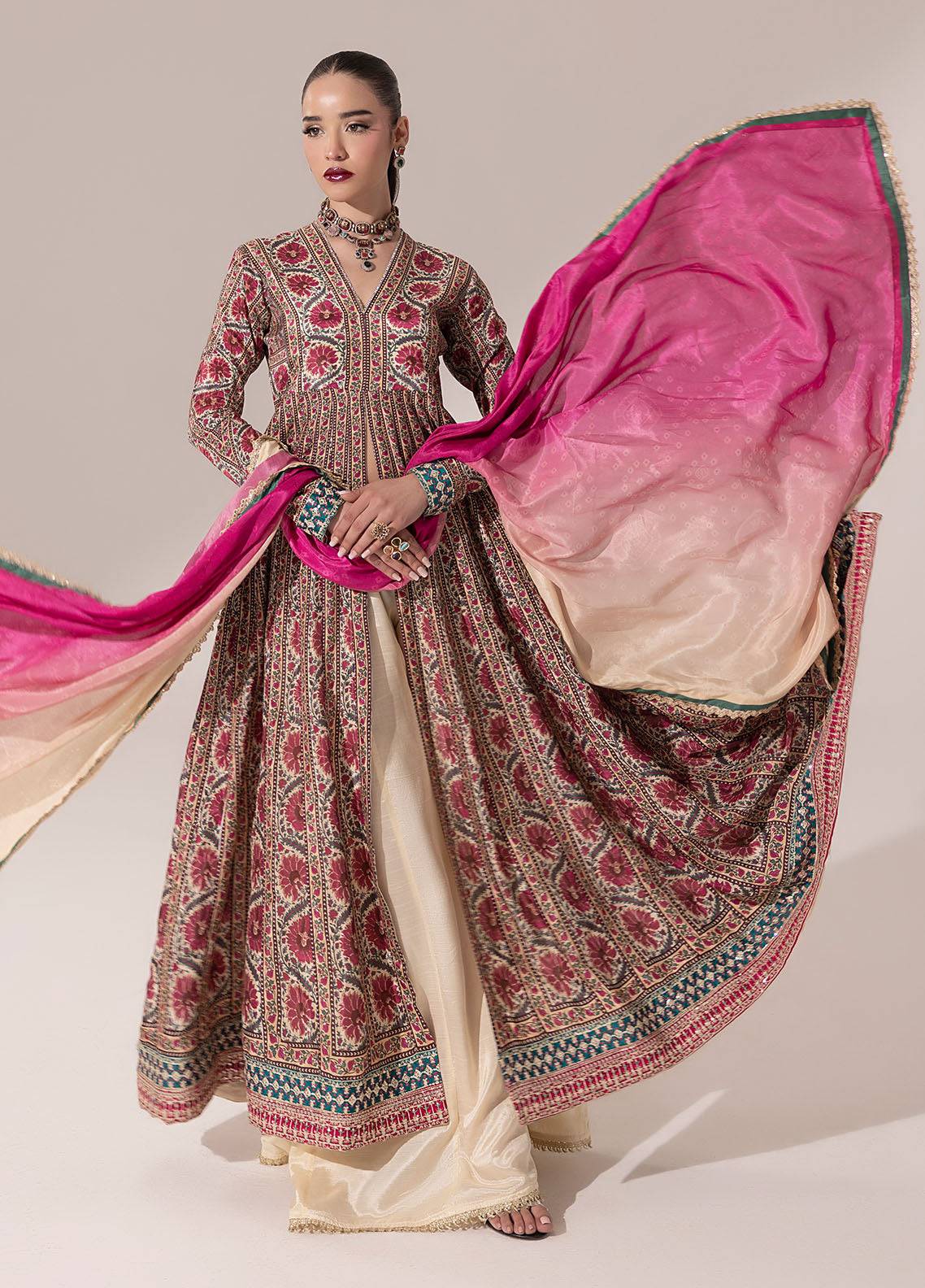 Sahane | Suay Silk Handwork Edit | CT-15001 LOREN - SUAY by Maria Faisal - Registered Vendor of : Sahane - type : Ladies Clothes - 100% original wedding dresses