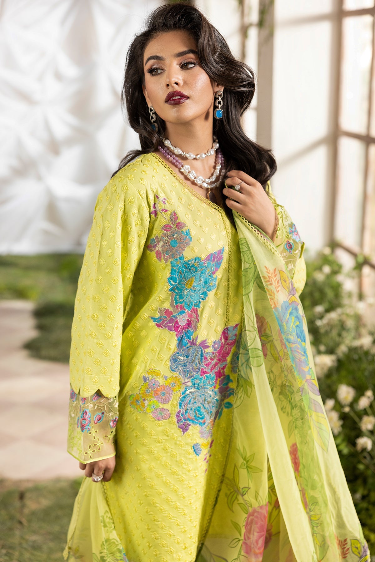 Charizma | Festive Edit | CMA-6-122 - Luxury Dress - available at Maria Faisal in UK and USA.