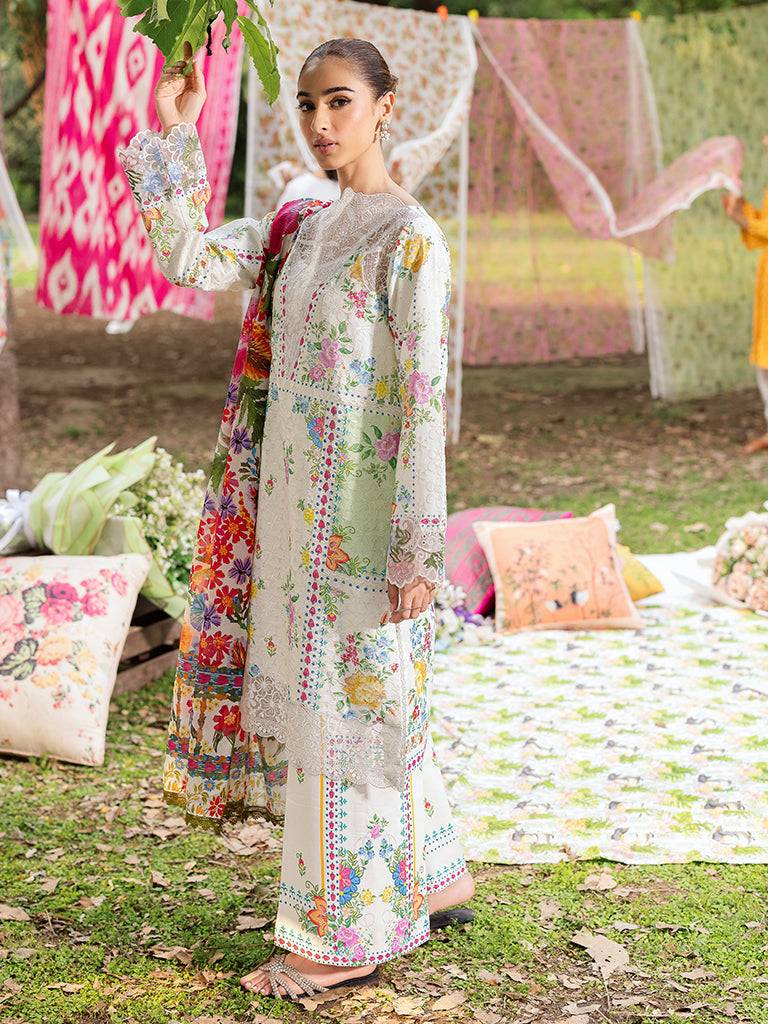 Rajbari | Schiffli Printkari Exclusive | Schiffli Printkari - 08 by Maria Faisal - Registered Vendor of : Rajbari - type : Ladies Clothes - 100% original wedding dresses