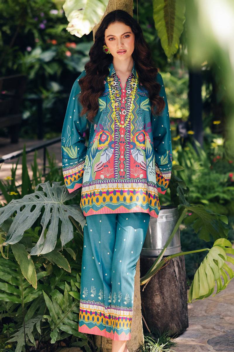 Qalamkar | Printed Co Ords 25 | OP-10 Liva by Maria Faisal - Registered Vendor of : Qalamkar - type : Ladies Clothes - 100% original wedding dresses