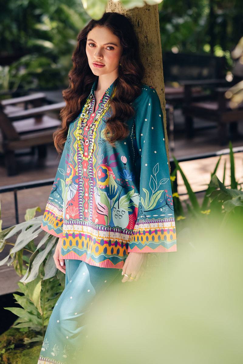 Qalamkar | Printed Co Ords 25 | OP-10 Liva by Maria Faisal - Registered Vendor of : Qalamkar - type : Ladies Clothes - 100% original wedding dresses