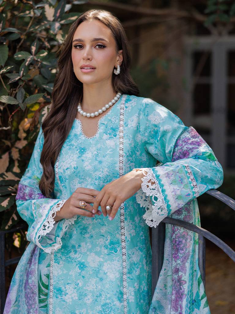 Rajbari | Floral Symphony Lawn 25 | RB-09 by Maria Faisal - Registered Vendor of : Rajbari - type : Ladies Clothes - 100% original wedding dresses
