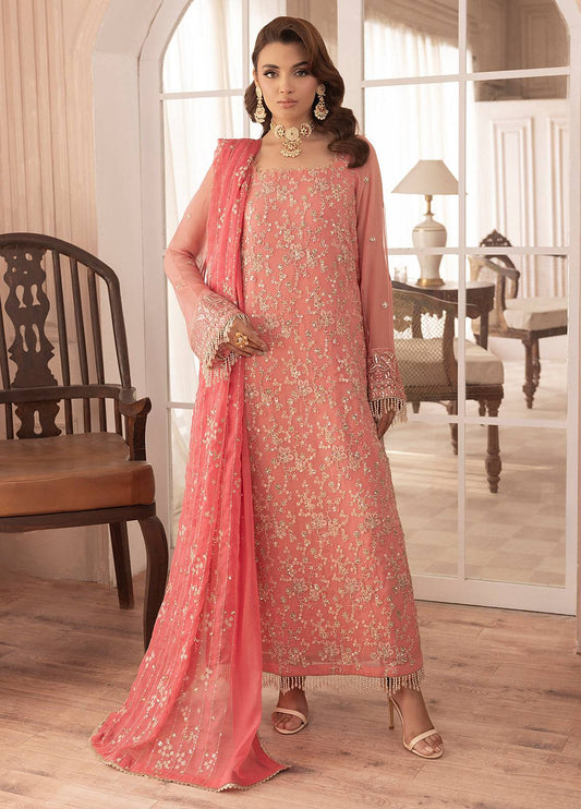 Sahane | Elyssa Festive Chiffon | CT-19003 Rosa - ELYSSA by Maria Faisal - Registered Vendor of : Sahane - type : Ladies Clothes - 100% original wedding dresses