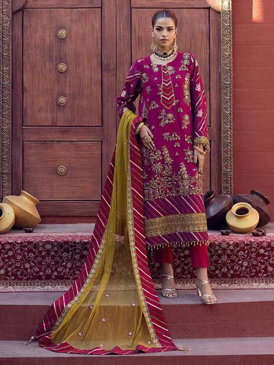 Salitex | Signature Festive Chiffon | JI015 by Maria Faisal - Registered Vendor of : Salitex - type : Ladies Clothes - 100% original wedding dresses