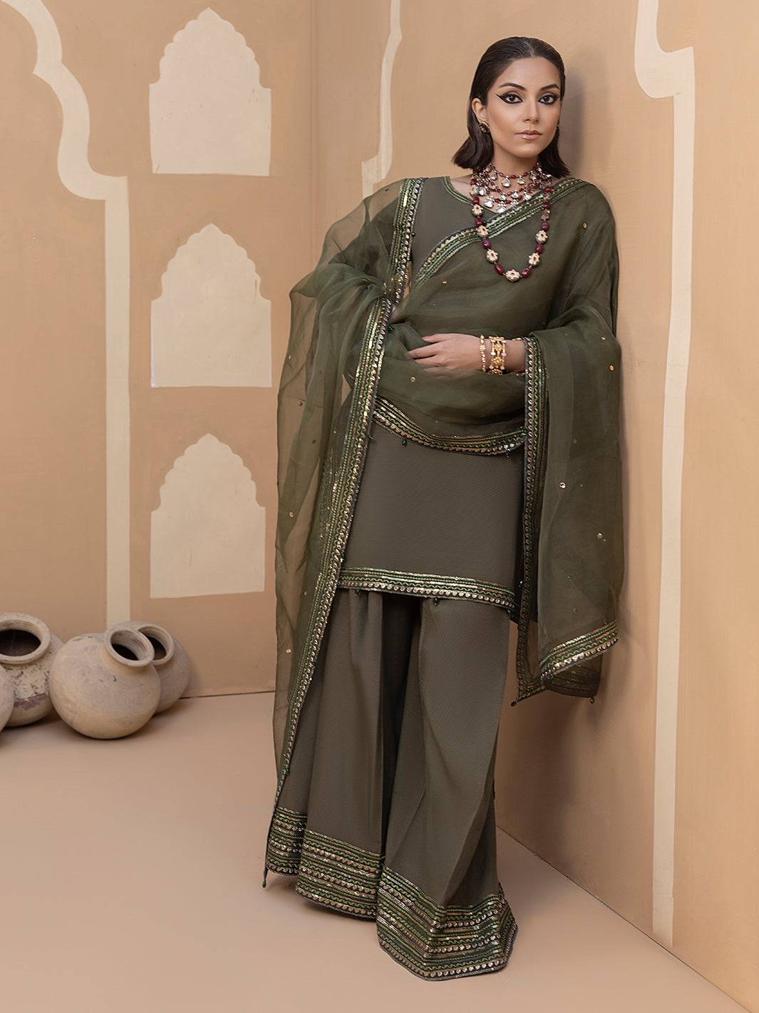 Hem Stitch | Raw Silk Edit 25 | Noor by Maria Faisal - Registered Vendor of : Hemstitch - type : Ladies Clothes - 100% original wedding dresses