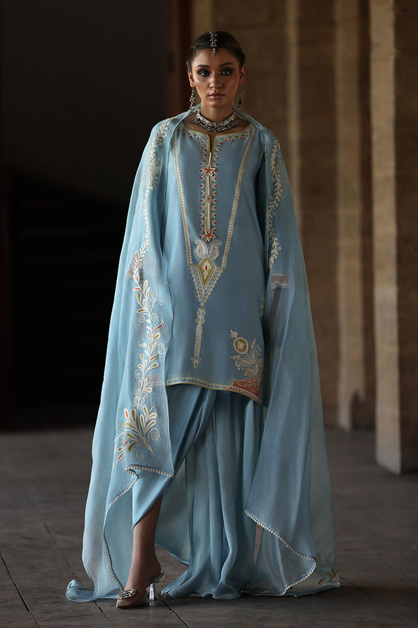 Wardha Saleem | Aari Collection | Shanza - Formal Dress - available at Maria Faisal in UK and USA.