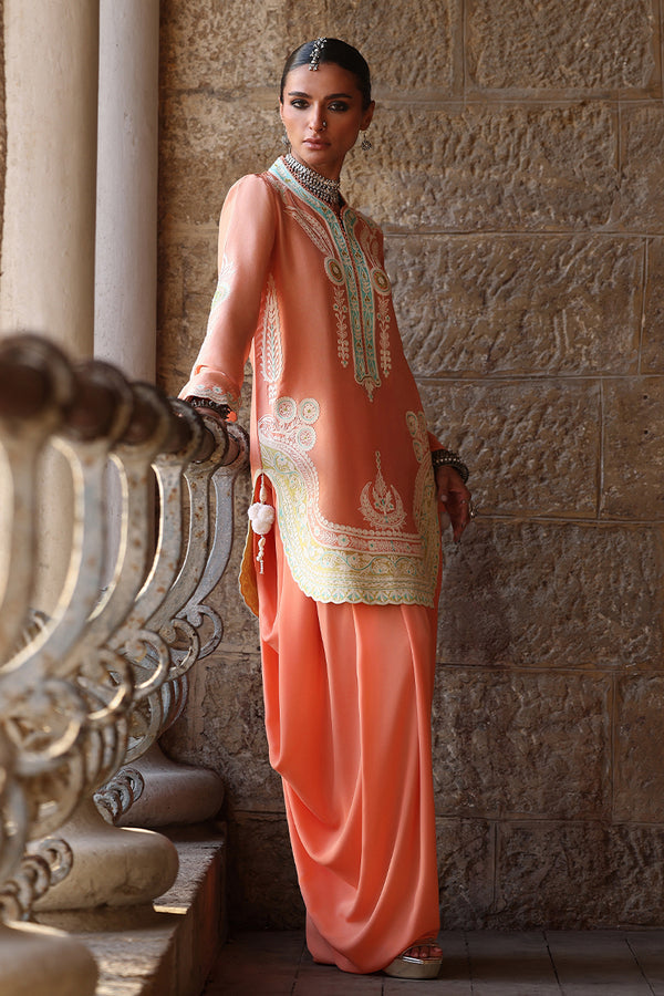 Wardha Saleem | Aari Collection | Ainah - Formal Dress - available at Maria Faisal in UK and USA.