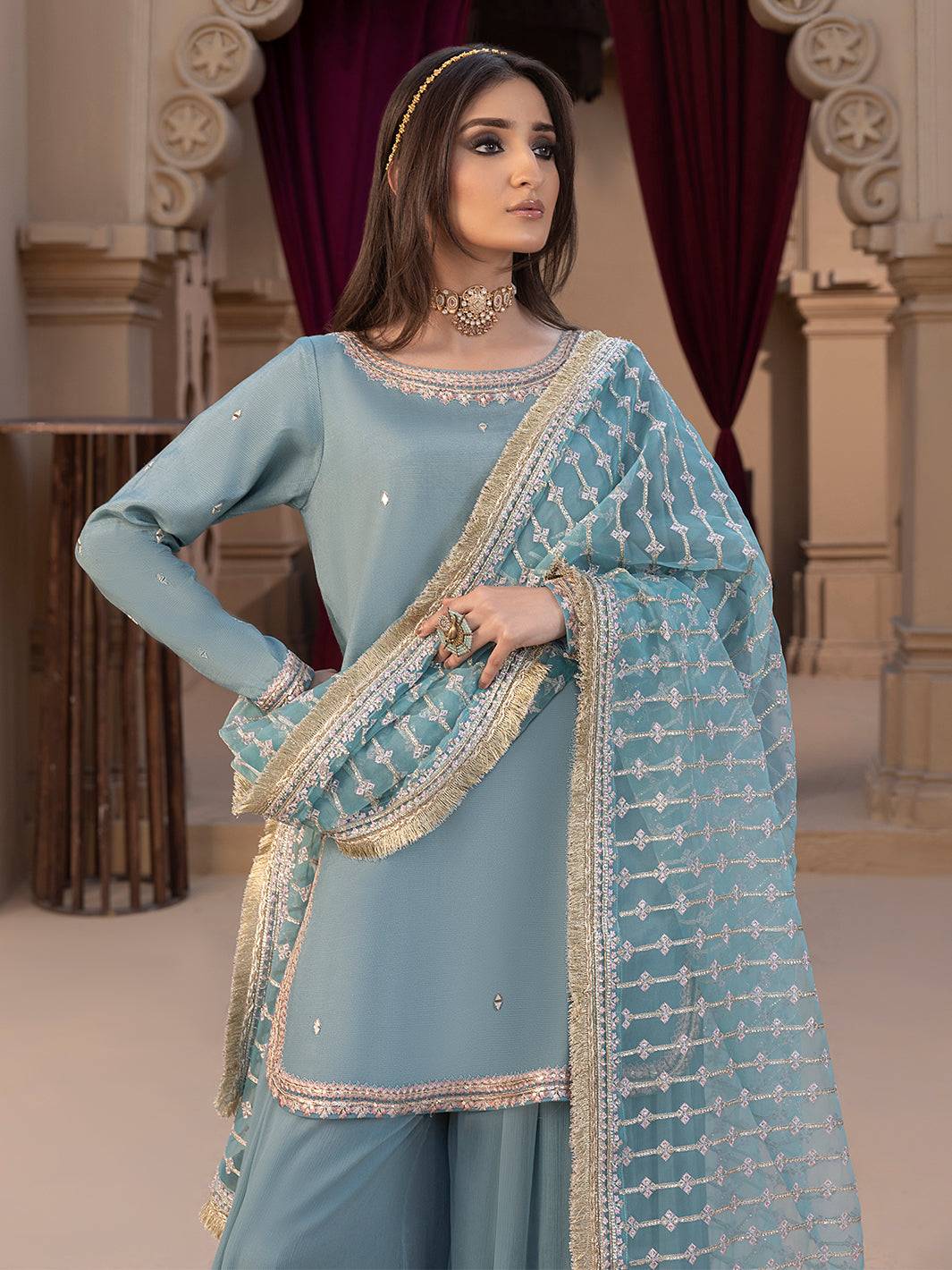 Hem Stitch | Raw Silk Edit 25 | Layla by Maria Faisal - Registered Vendor of : Hemstitch - type : Ladies Clothes - 100% original wedding dresses