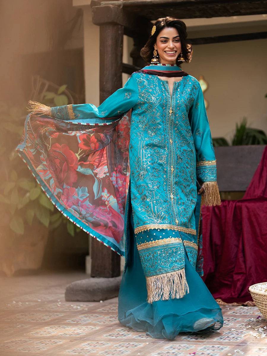 Salitex | Signature Festive Chiffon | NO034 by Maria Faisal - Registered Vendor of : Salitex - type : Ladies Clothes - 100% original wedding dresses