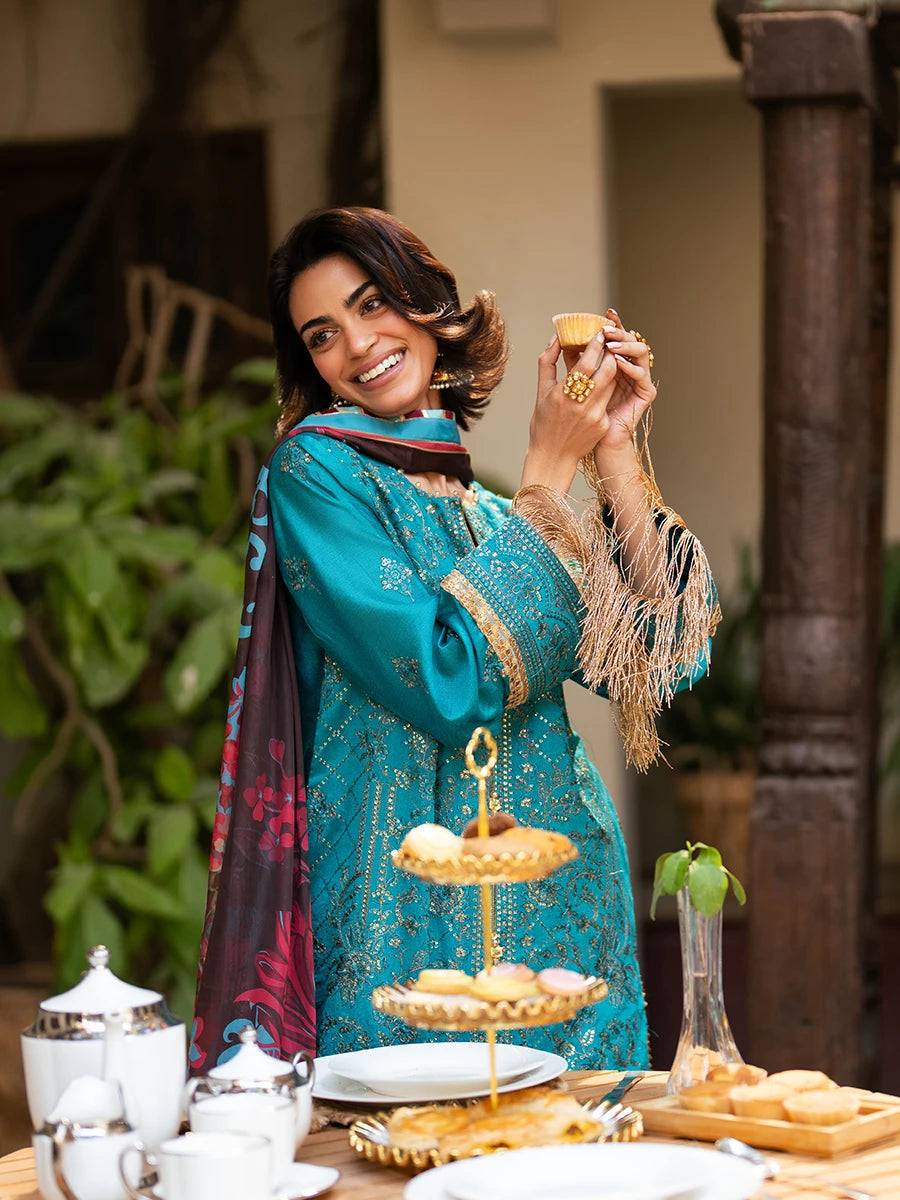 Salitex | Signature Festive Chiffon | NO034 by Maria Faisal - Registered Vendor of : Salitex - type : Ladies Clothes - 100% original wedding dresses