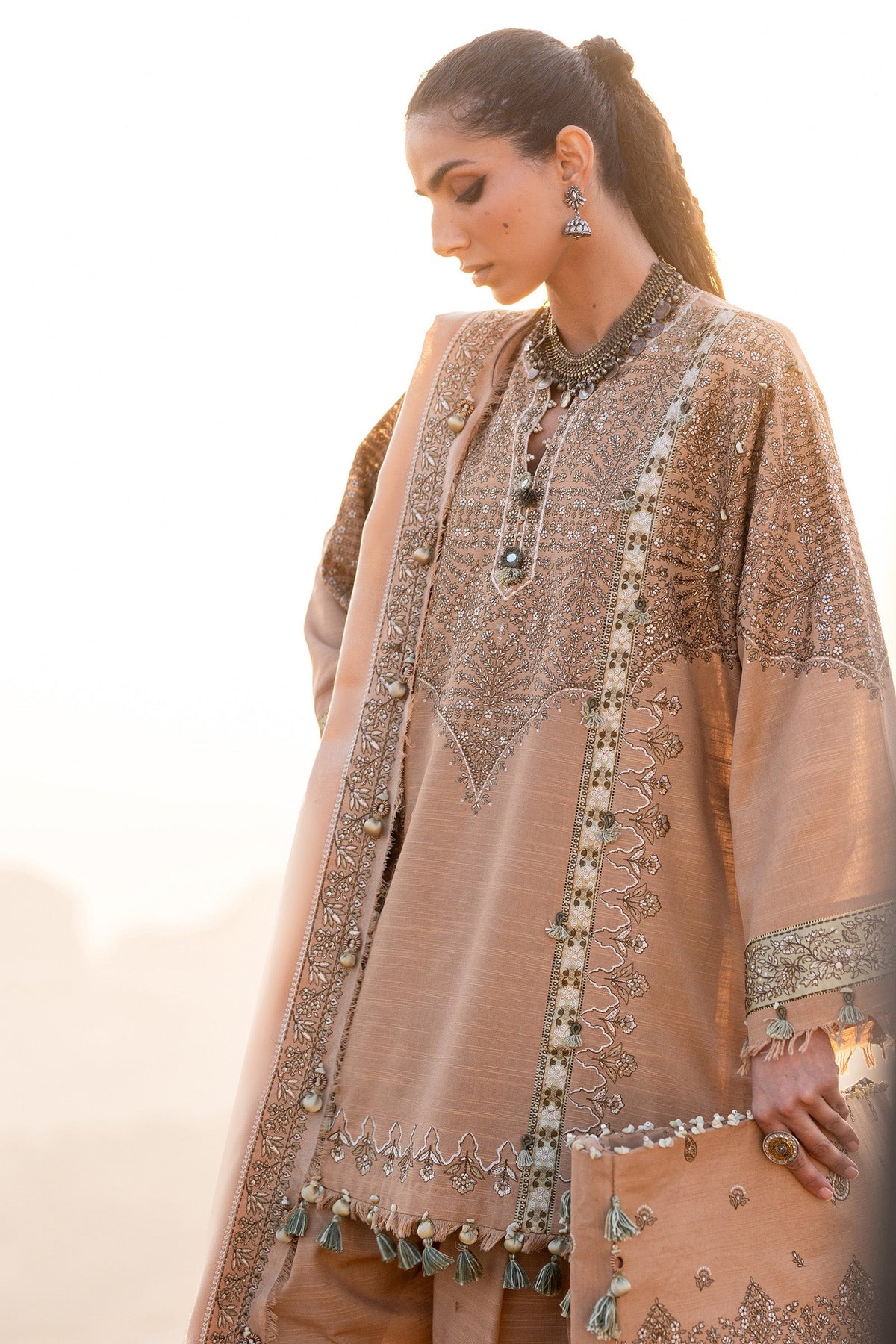 Zaha | Winter 25 | NEELAM (ZW25-01) - Luxury Dress - available at Maria Faisal in UK and USA.