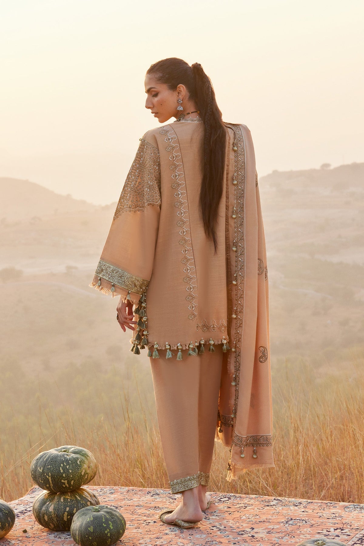 Zaha | Winter 25 | NEELAM (ZW25-01) - Luxury Dress - available at Maria Faisal in UK and USA.