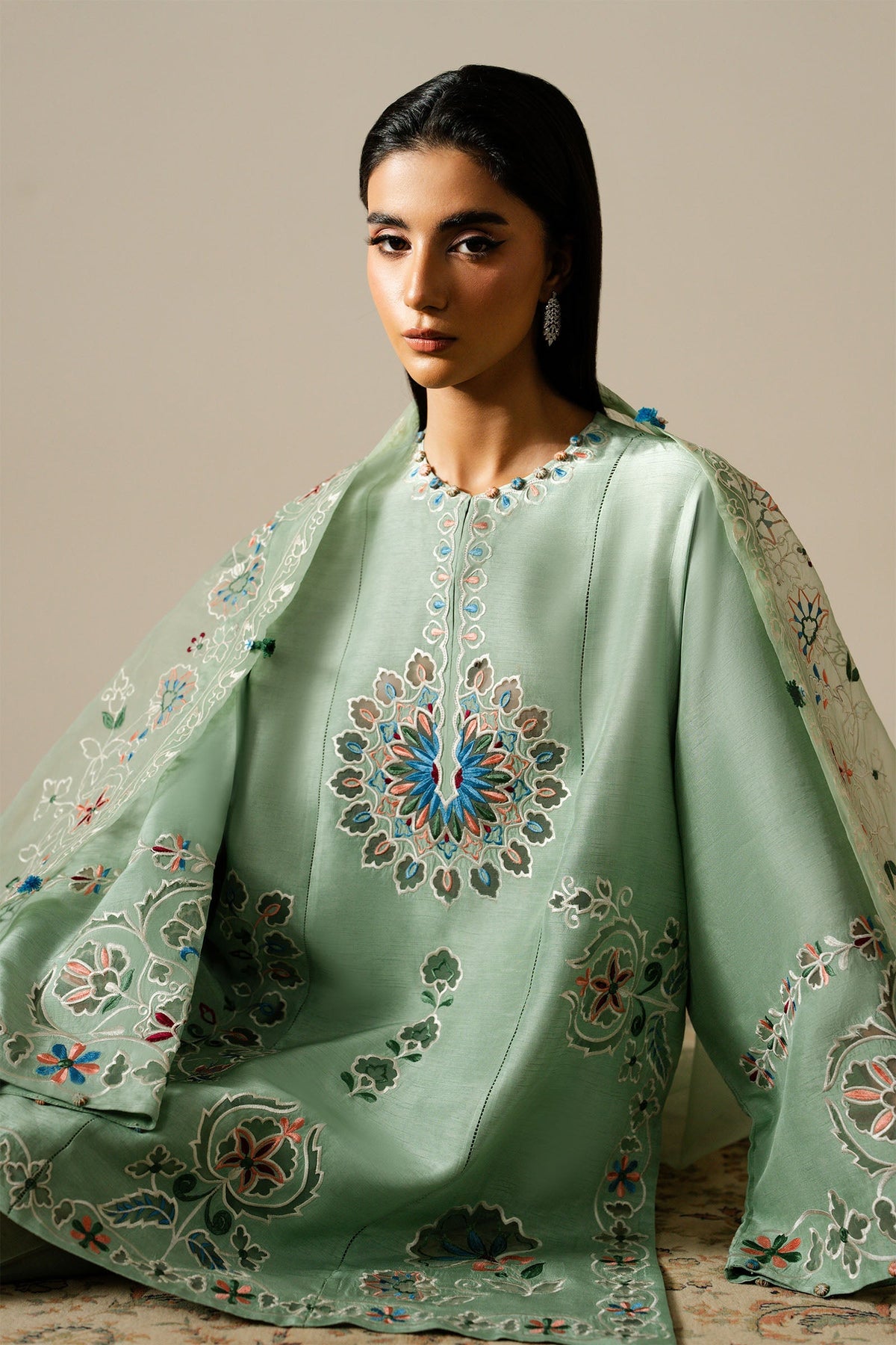 Zaha | Serae Pret | CAELINA - Formal Dress - available at Maria Faisal in UK and USA.