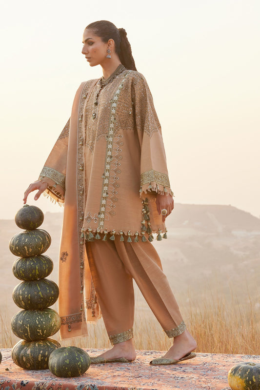 Zaha | Winter 25 | NEELAM (ZW25-01) - Luxury Dress - available at Maria Faisal in UK and USA.