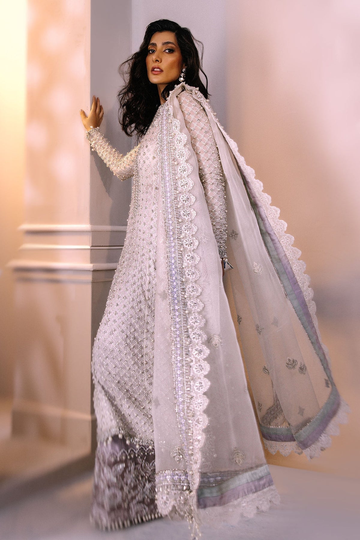 Elan | Demi Couture Onirique | PERLE DÃLICATE  (EP-20181) - Designer Dress with Intricate embroidery and embellishments. Shop elegent wedding dress at Maria Faisal.