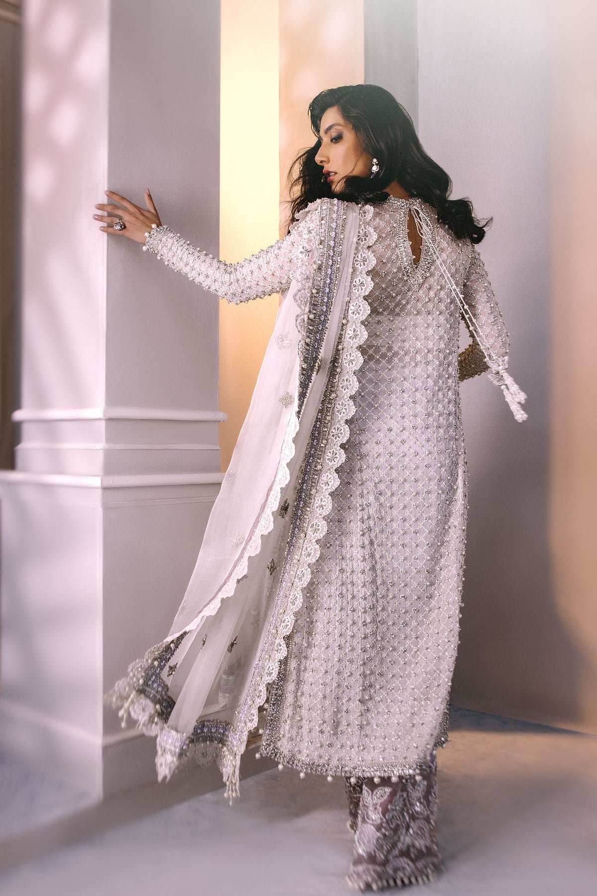 Elan | Demi Couture Onirique | PERLE DÃLICATE  (EP-20181) - Designer Dress with Intricate embroidery and embellishments. Shop elegent wedding dress at Maria Faisal.