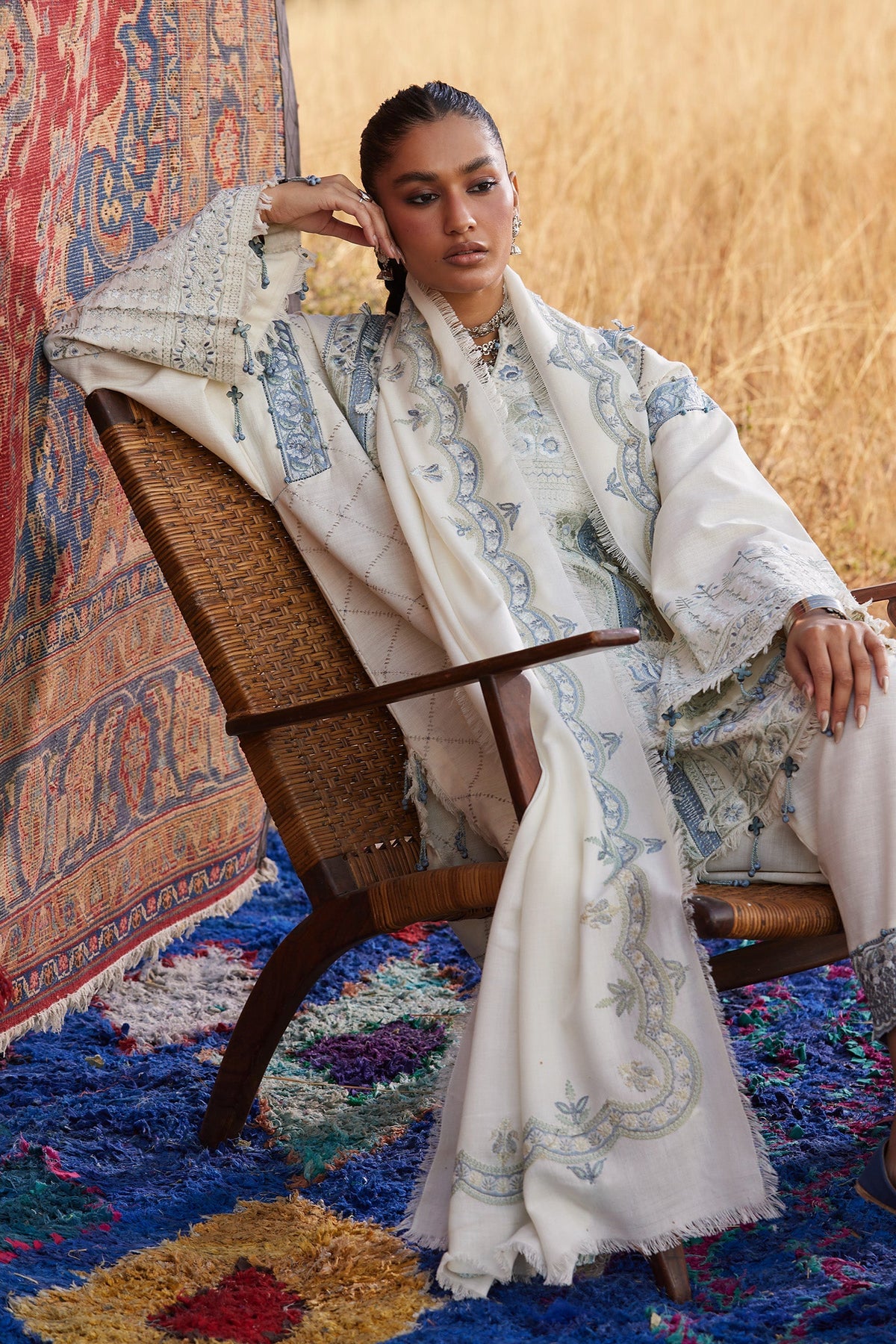 Zaha | Winter 25 | LEILA (ZW25-02) - Luxury Dress - available at Maria Faisal in UK and USA.