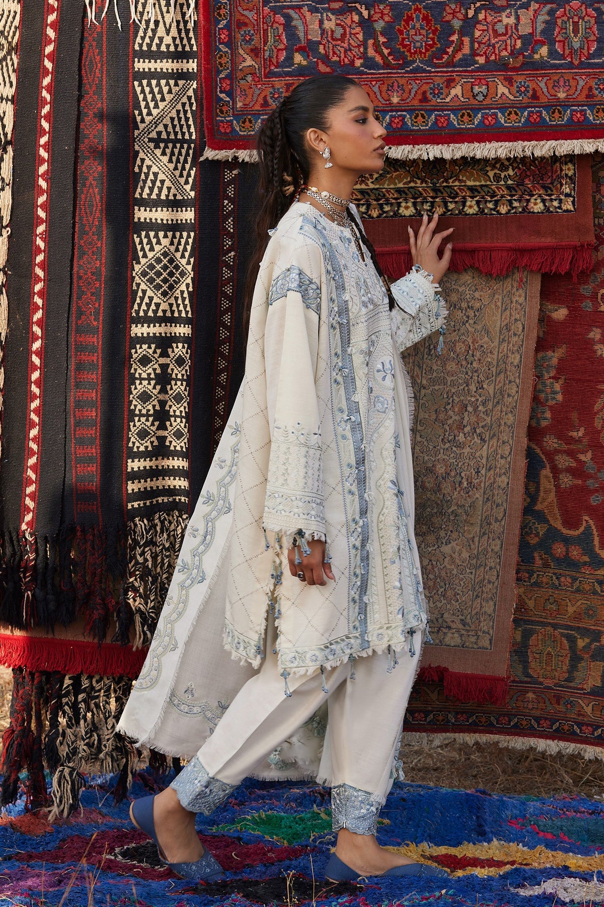 Zaha | Winter 25 | LEILA (ZW25-02) - Luxury Dress - available at Maria Faisal in UK and USA.