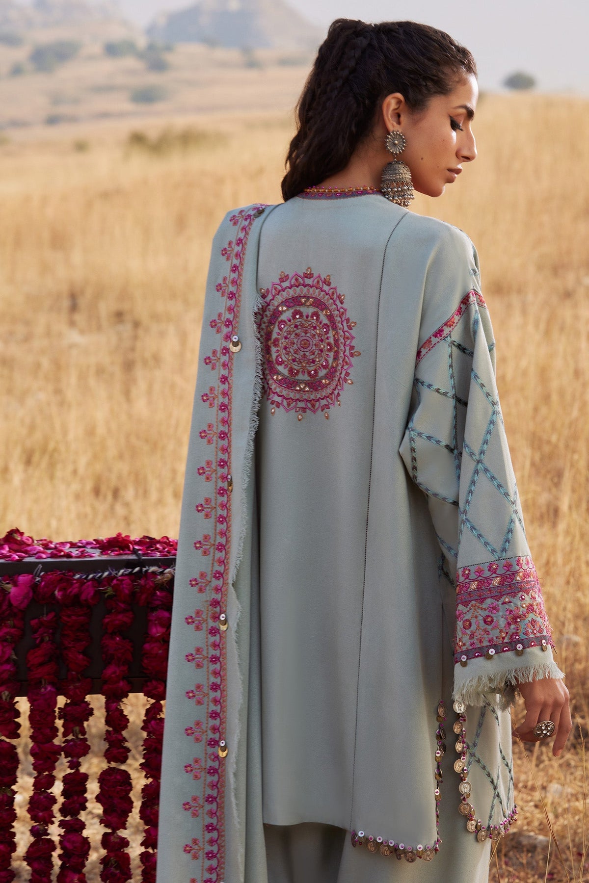 Zaha | Winter 25 | NAYAB (ZW25-06) - Luxury Dress - available at Maria Faisal in UK and USA.