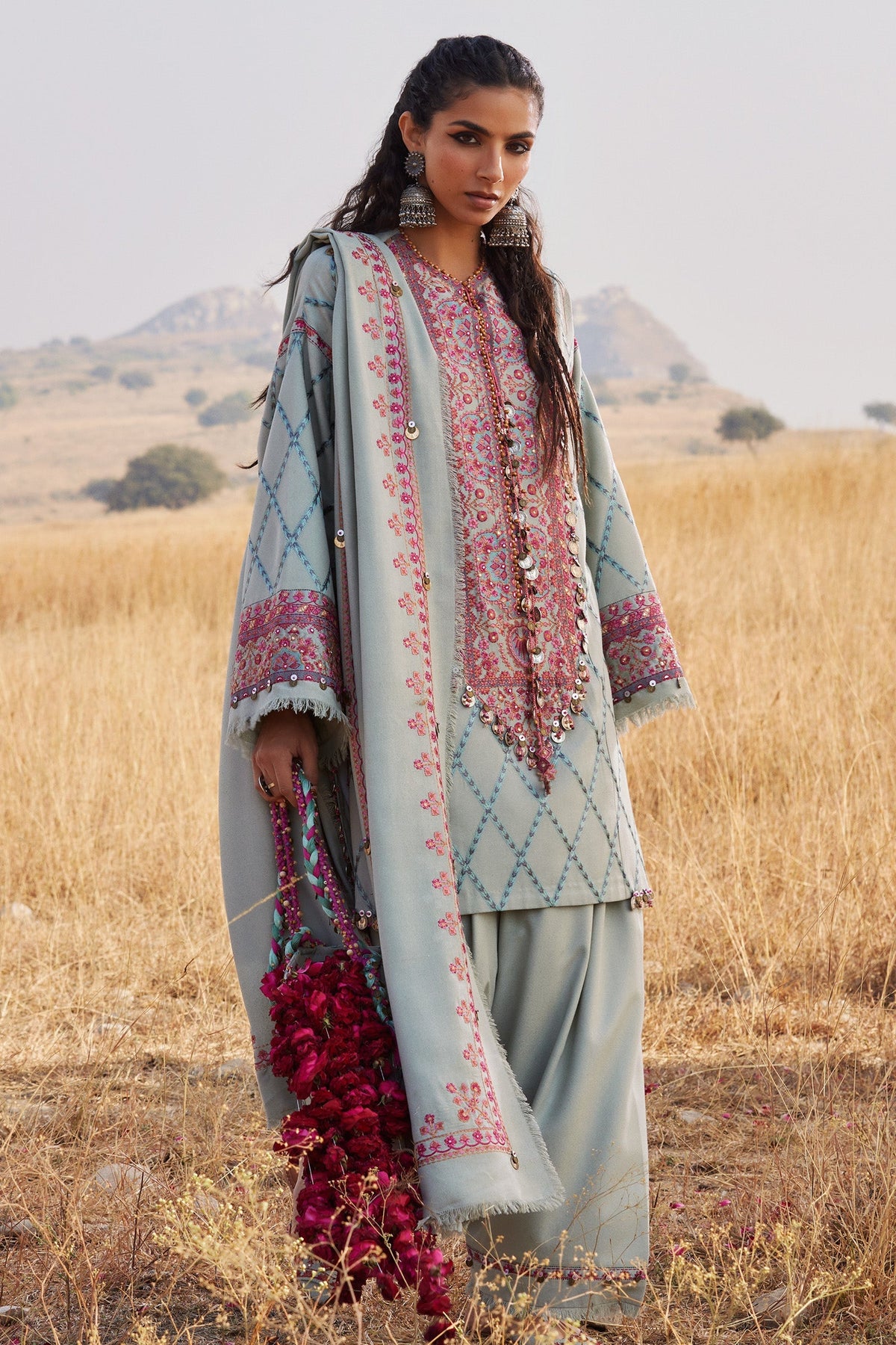 Zaha | Winter 25 | NAYAB (ZW25-06) - Luxury Dress - available at Maria Faisal in UK and USA.