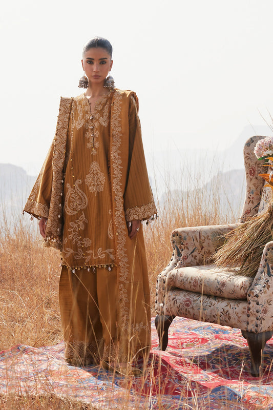 Zaha | Winter 25 | HEER (ZW25-10) - Luxury Dress - available at Maria Faisal in UK and USA.