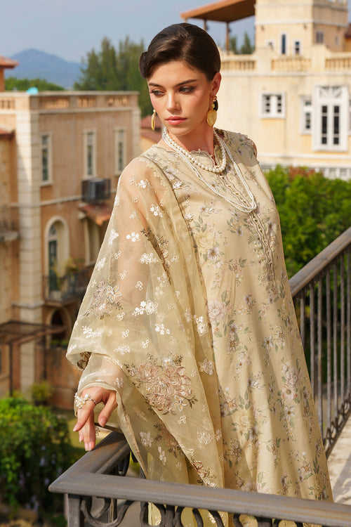 Baroque | Luxury Pret 24 | LAWN UF-584 - Designer Dress with Intricate embroidery and embellishments. Shop elegent wedding dress at Maria Faisal.
