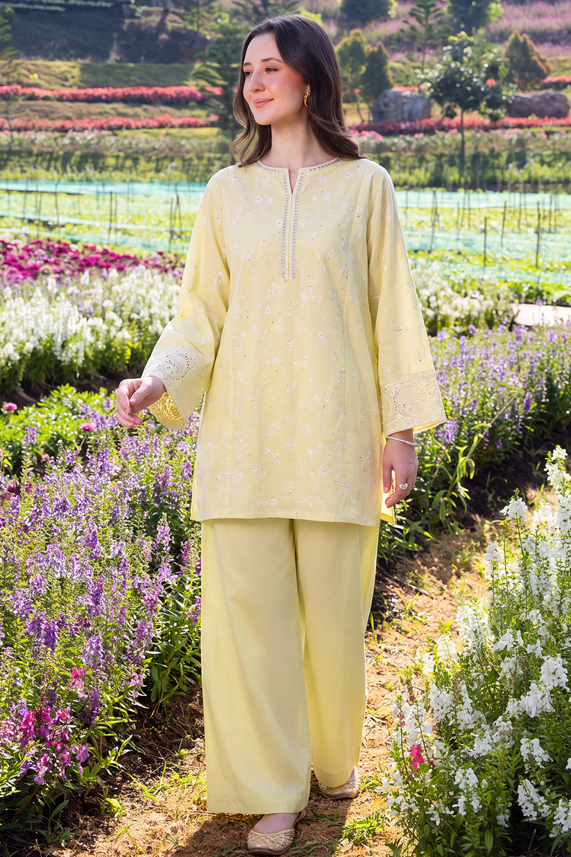 Saad Shaikh | Ease Fall Edit 26 | Muslin - Casual Dress - available at Maria Faisal in UK and USA.