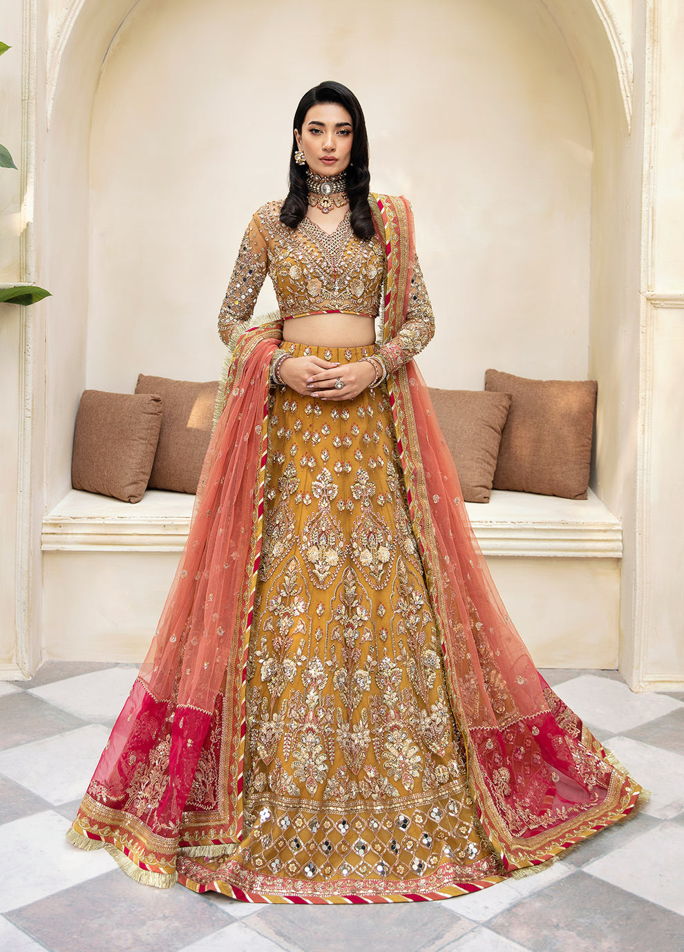 Gulaal | Wedding Formals | Miraas GL-WS-23V1-35 - Designer Dress with Intricate embroidery and embellishments. Shop elegent wedding dress at Maria Faisal.