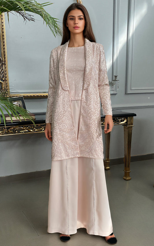 Threads and Motifs | Formal Dresses 25 | Net Embroidered jacket with trouser - Ladies Clothes - Maria Faisal