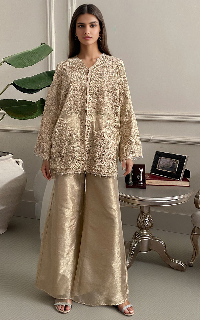 Threads and Motifs | Formal Dresses 25 | Embroidered Jacket With Trouser - Ladies Clothes - Maria Faisal