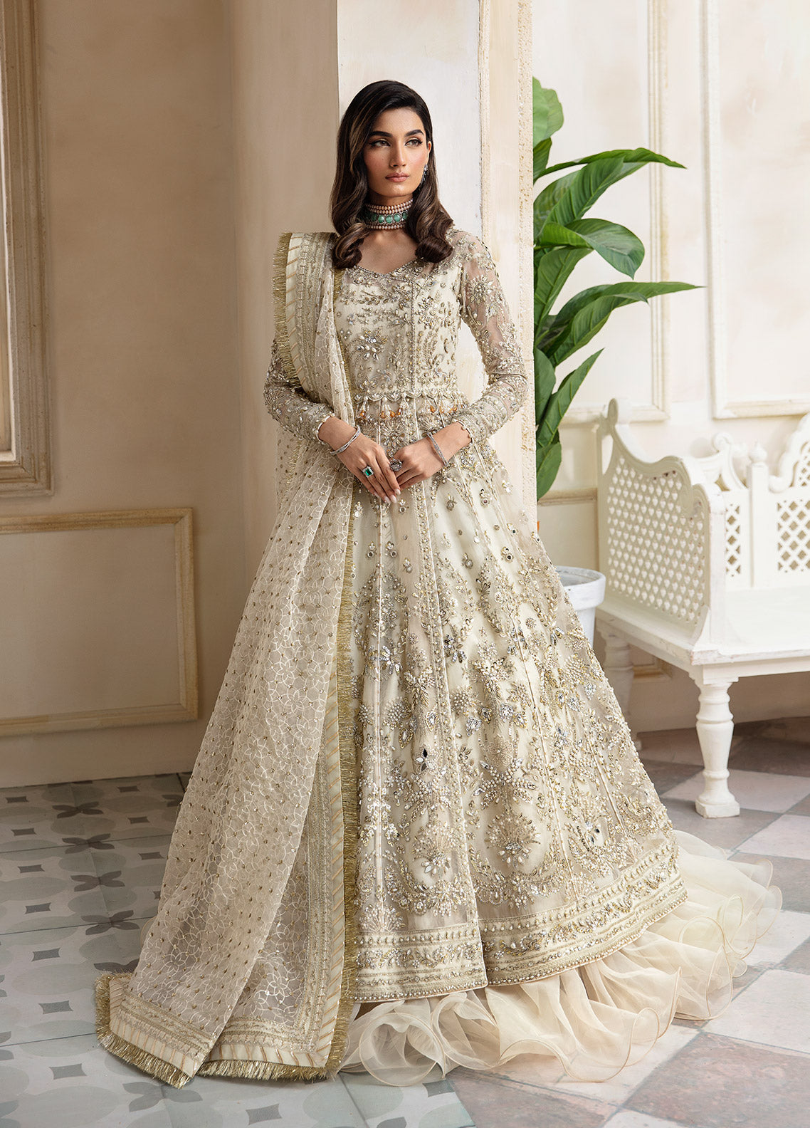 Gulaal | Wedding Formals | Noor GL-WS-23V1-38 - Designer Dress with Intricate embroidery and embellishments. Shop elegent wedding dress at Maria Faisal.