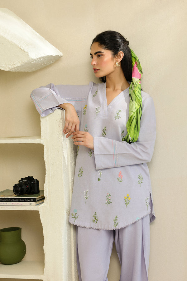 Sahar | Pre Essential Emb Edit | Iris Glow - Ladies Clothes - Maria Faisal