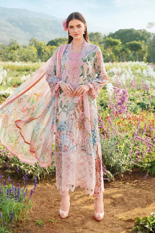 Maria B | M Prints 25 | MPT-2502-A by Maria Faisal - Registered Vendor of : Maria B - type : Ladies Clothes - 100% original wedding dresses