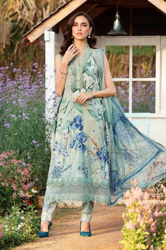 Maria B | M Prints 25 | MPT-2502-B by Maria Faisal - Registered Vendor of : Maria B - type : Ladies Clothes - 100% original wedding dresses