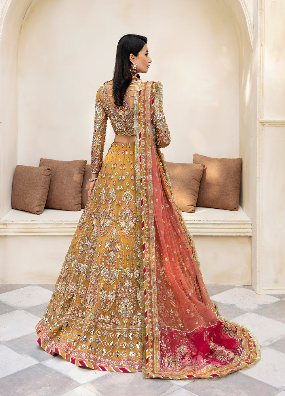 Gulaal | Wedding Formals | Miraas GL-WS-23V1-35 - Designer Dress with Intricate embroidery and embellishments. Shop elegent wedding dress at Maria Faisal.