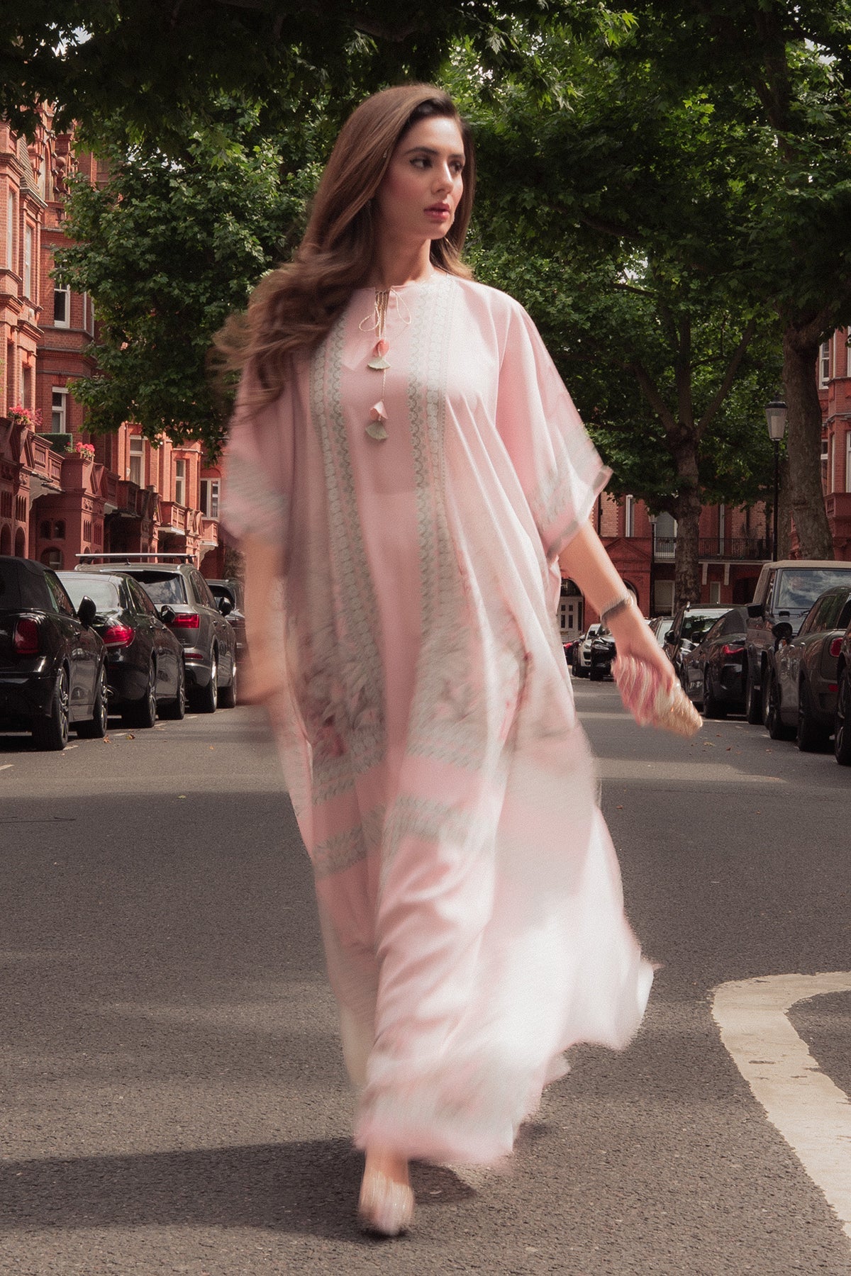 Erum Khan I Kaftan Edit I Fuchsia Fire - Ladies Clothes - Maria Faisal