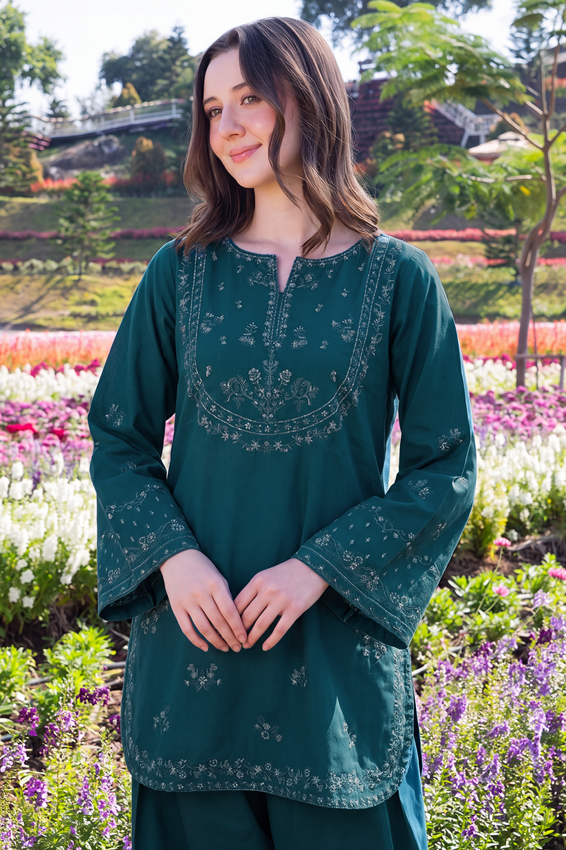 Saad Shaikh | Ease Fall Edit 26 | Azalea - Casual Dress - available at Maria Faisal in UK and USA.