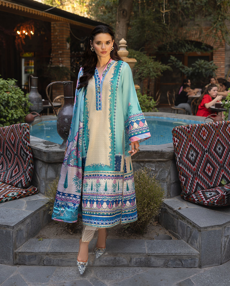 Mushq | Nirvana Printed Silk | Seraphic Dust - Ladies Clothes - Maria Faisal