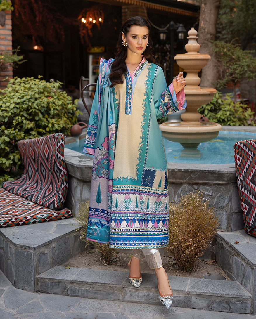 Mushq | Nirvana Printed Silk | Seraphic Dust - Ladies Clothes - Maria Faisal